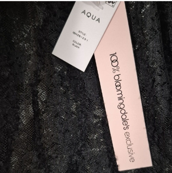 AQUA XXS Black Lace Long Sleeve - Picture 5 of 10